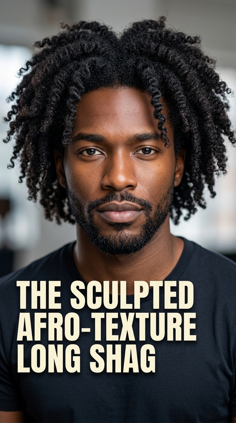 The Sculpted Afro-Texture Long Shag