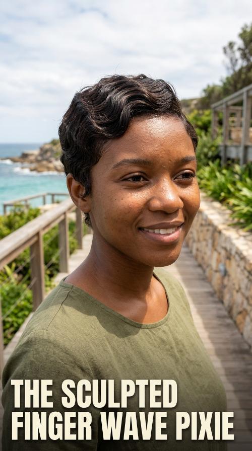 The Sculpted Finger Wave Pixie