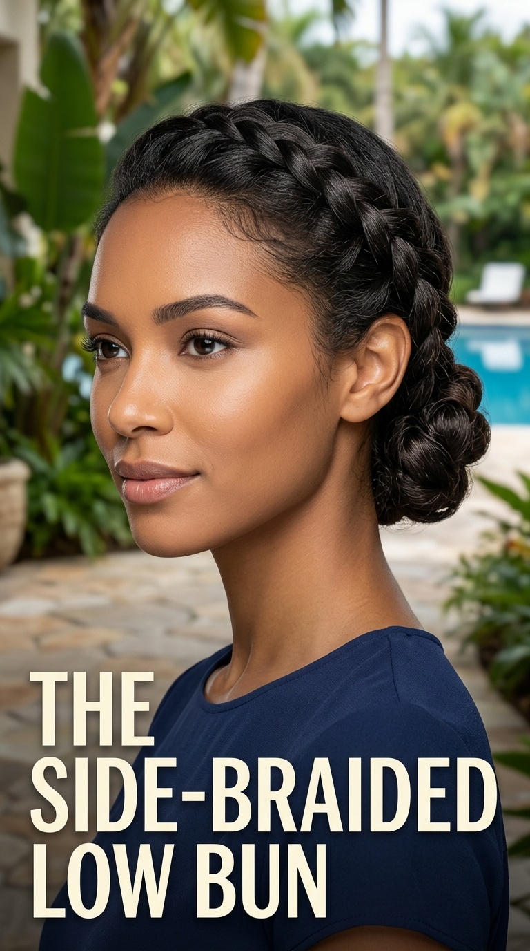 The Side-Braided Low Bun