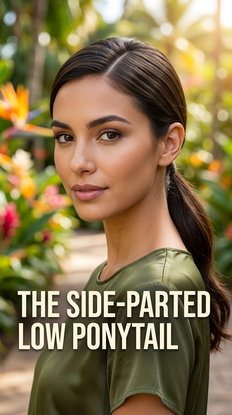 The Side-Parted Low Ponytail