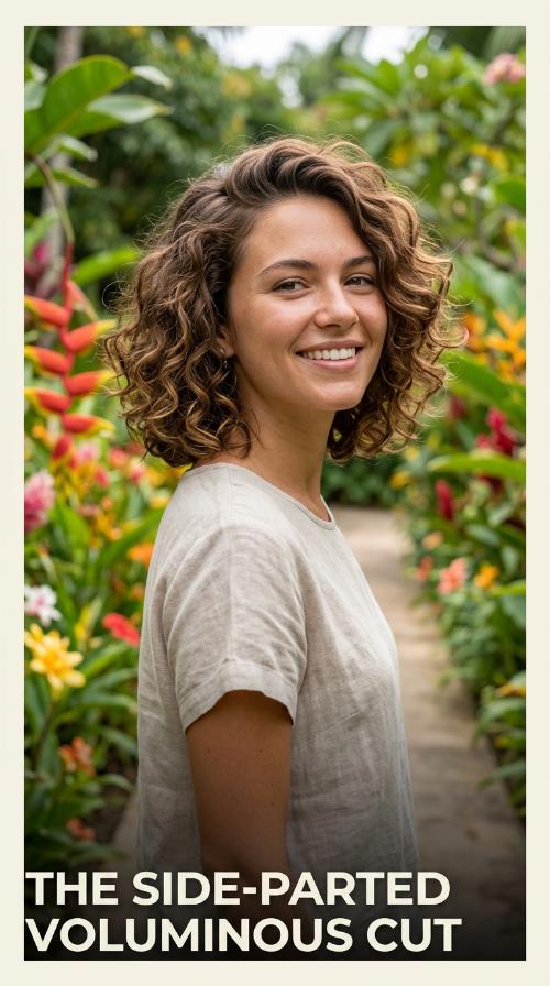 The Side-Parted Voluminous Cut