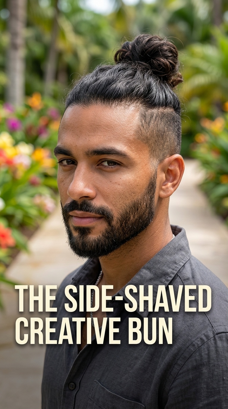 The Side-Shaved Creative Bun