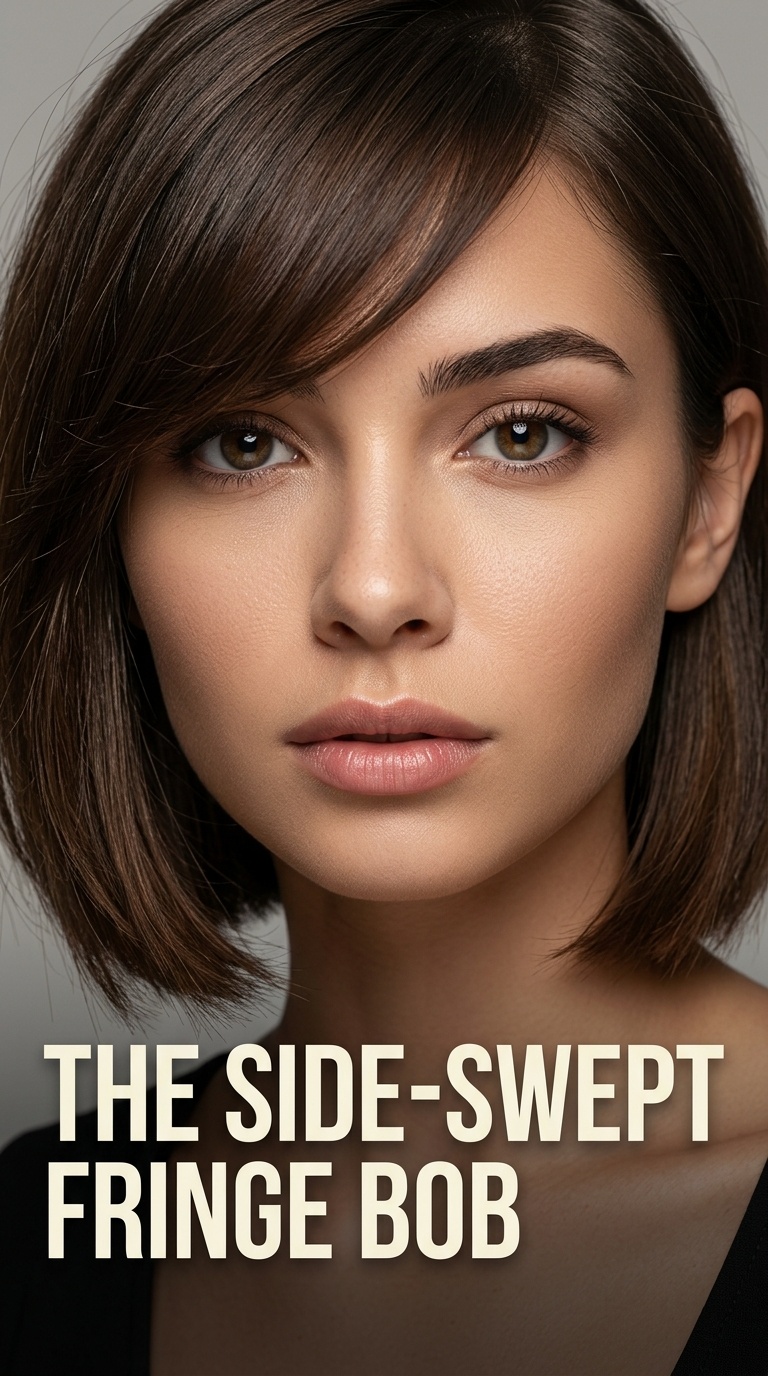 The Side-Swept Fringe Bob