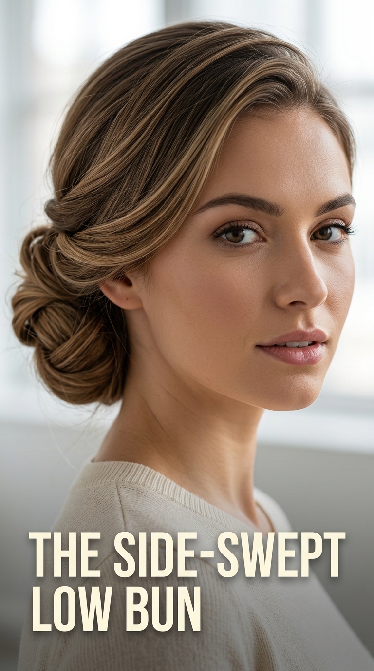 The Side-Swept Low Bun