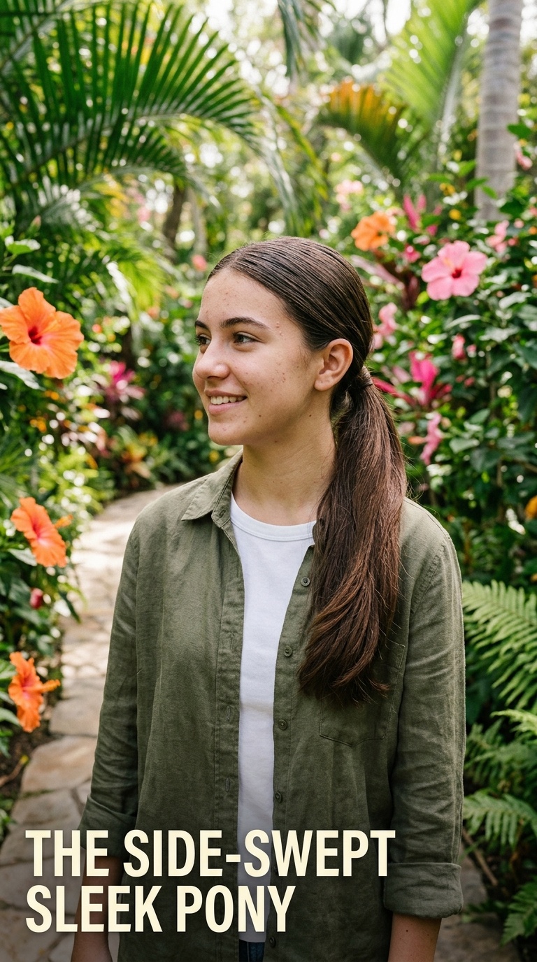 The Side-Swept Sleek Pony