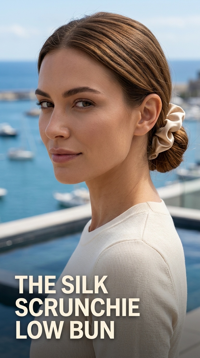 The Silk Scrunchie Low Bun