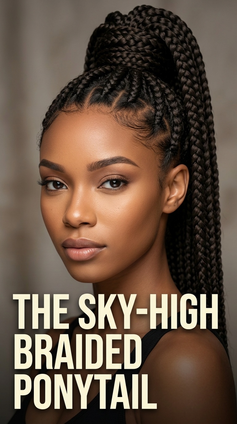 The Sky-High Braided Ponytail