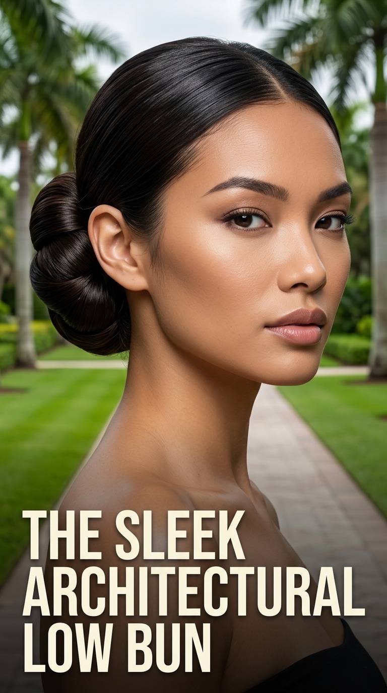 The Sleek Architectural Low Bun