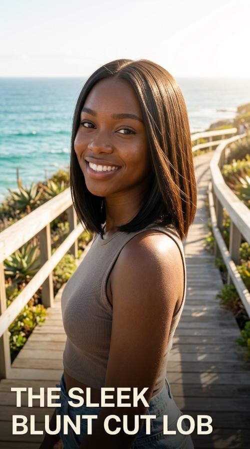 The Sleek Blunt Cut Lob