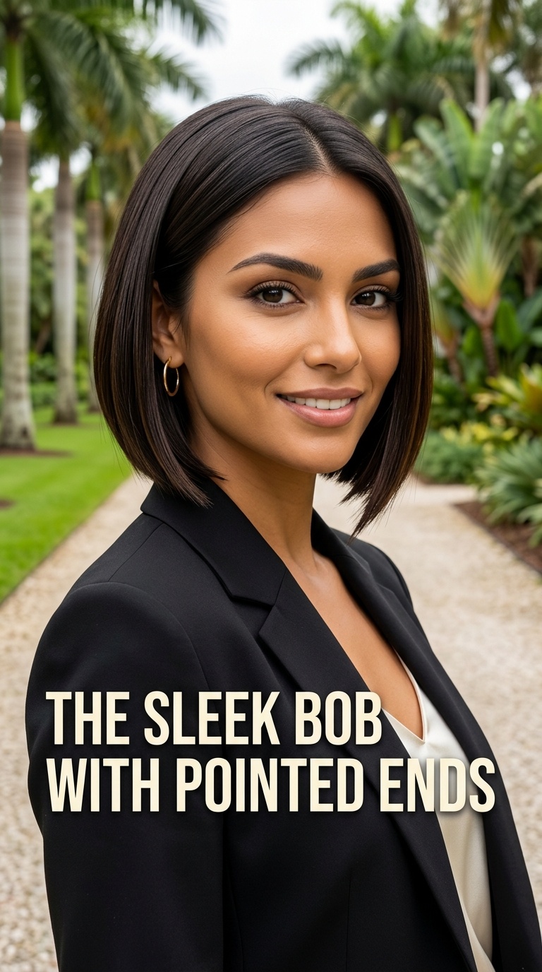 The Sleek Bob with Pointed Ends