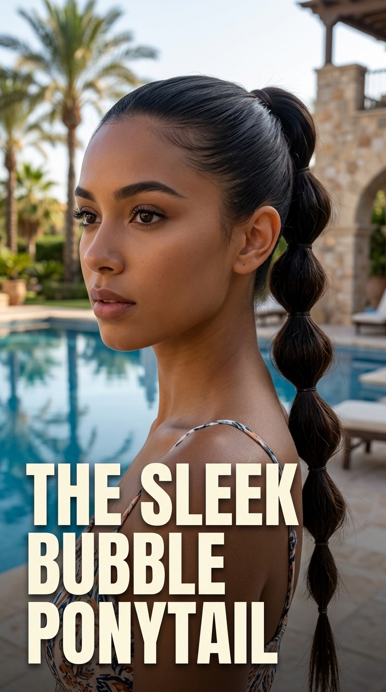 The Sleek Bubble Ponytail