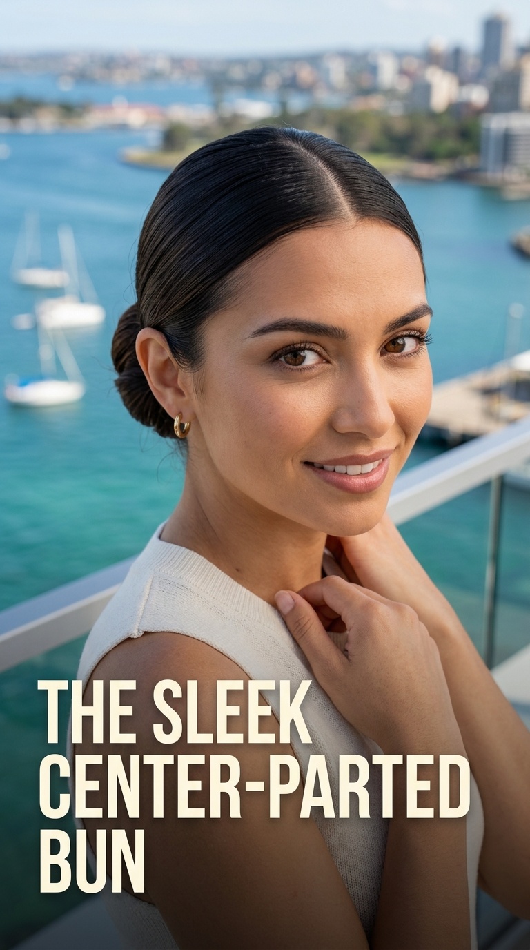 The Sleek Center-Parted Bun