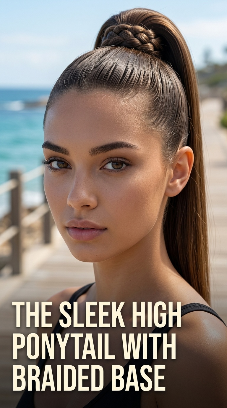 The Sleek High Ponytail with Braided Base