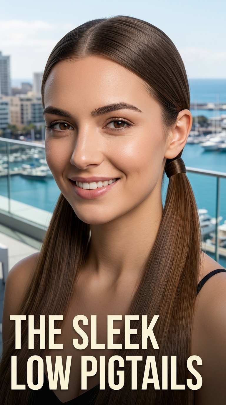 The Sleek Low Pigtails