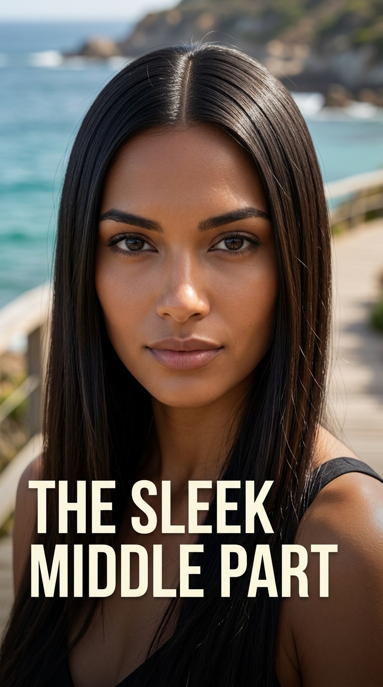 The Sleek Middle Part