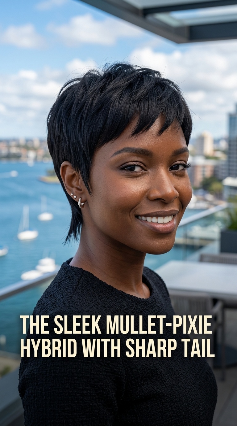 The Sleek Mullet-Pixie Hybrid with Sharp Tail
