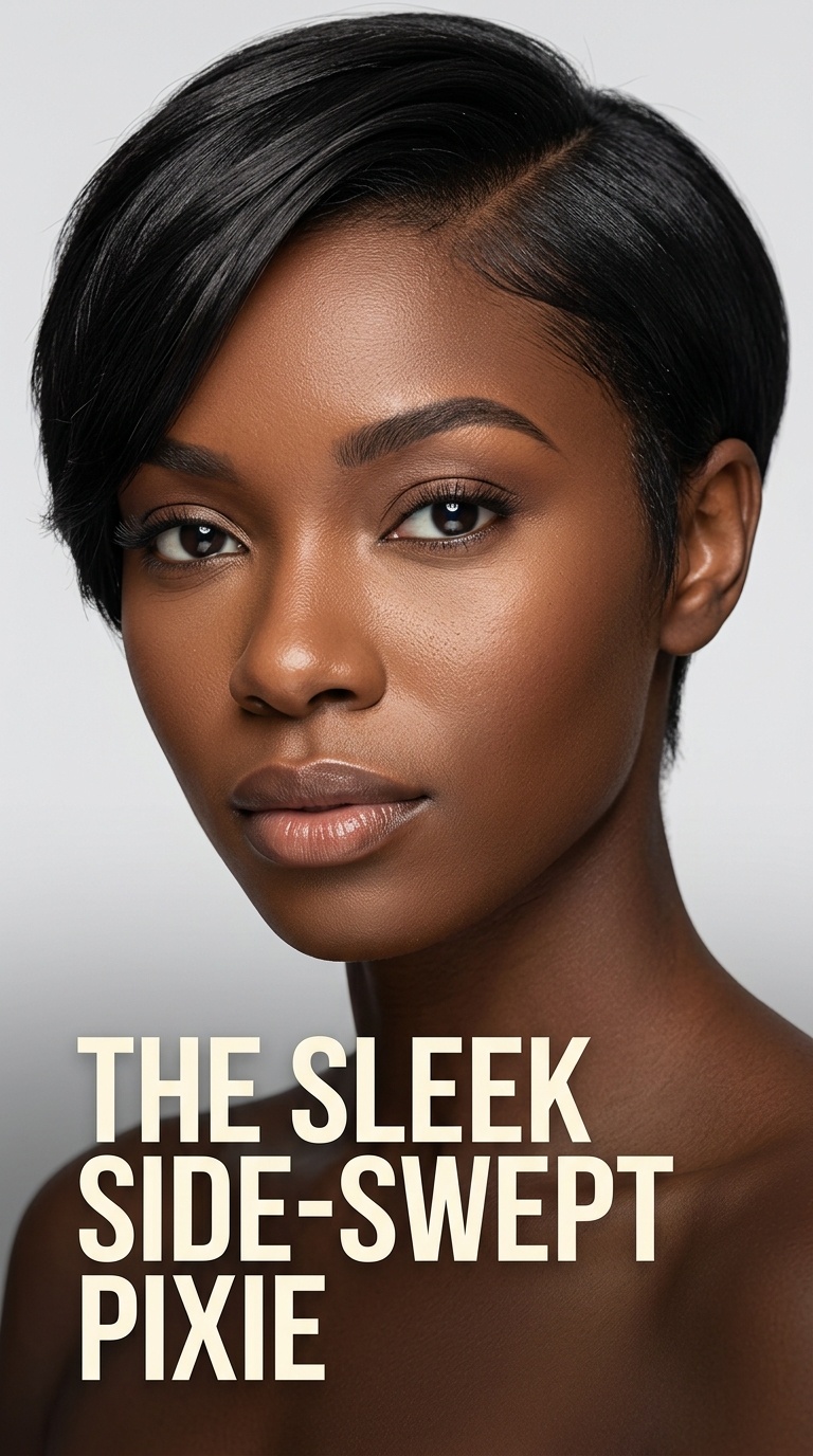The Sleek Side-Swept Pixie