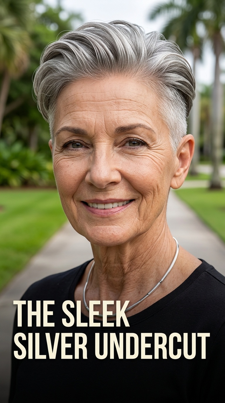 The Sleek Silver Undercut