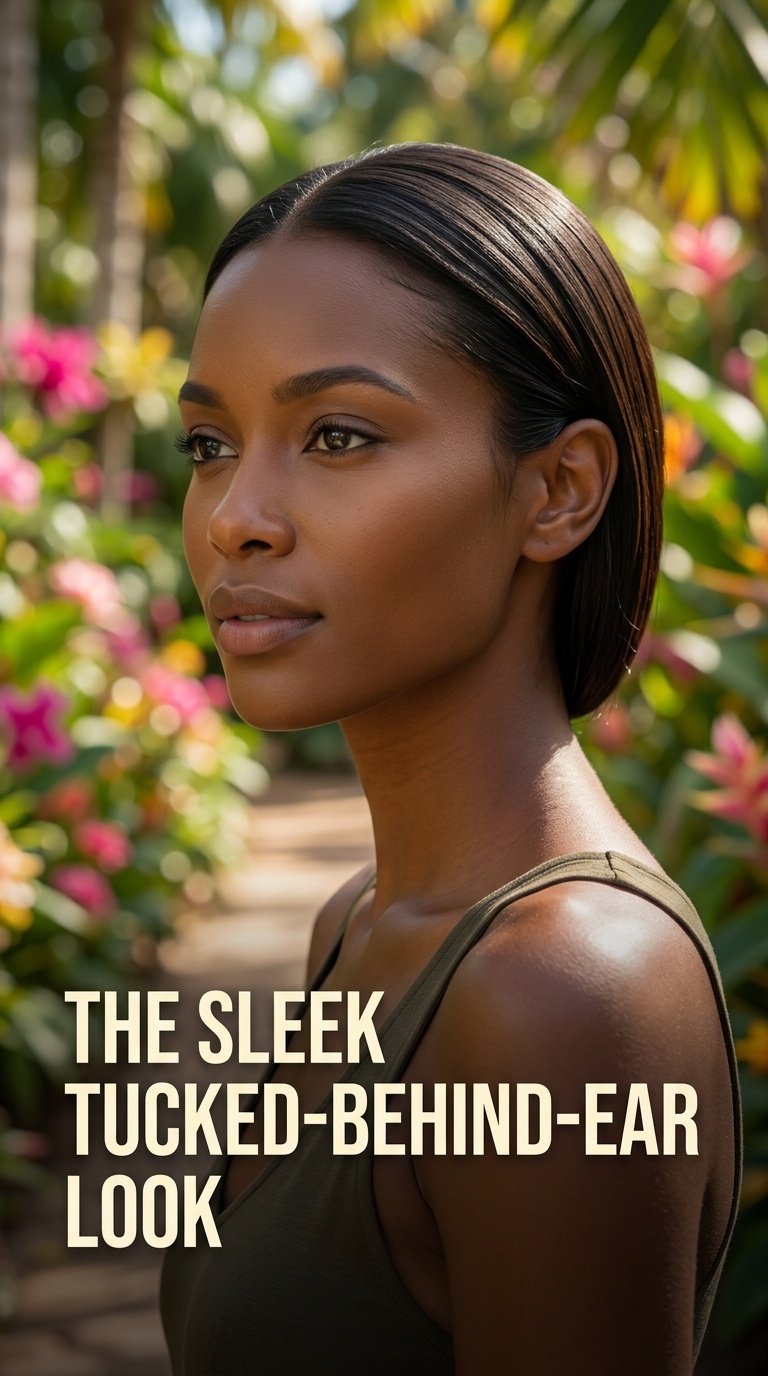 The Sleek Tucked-Behind-Ear Look