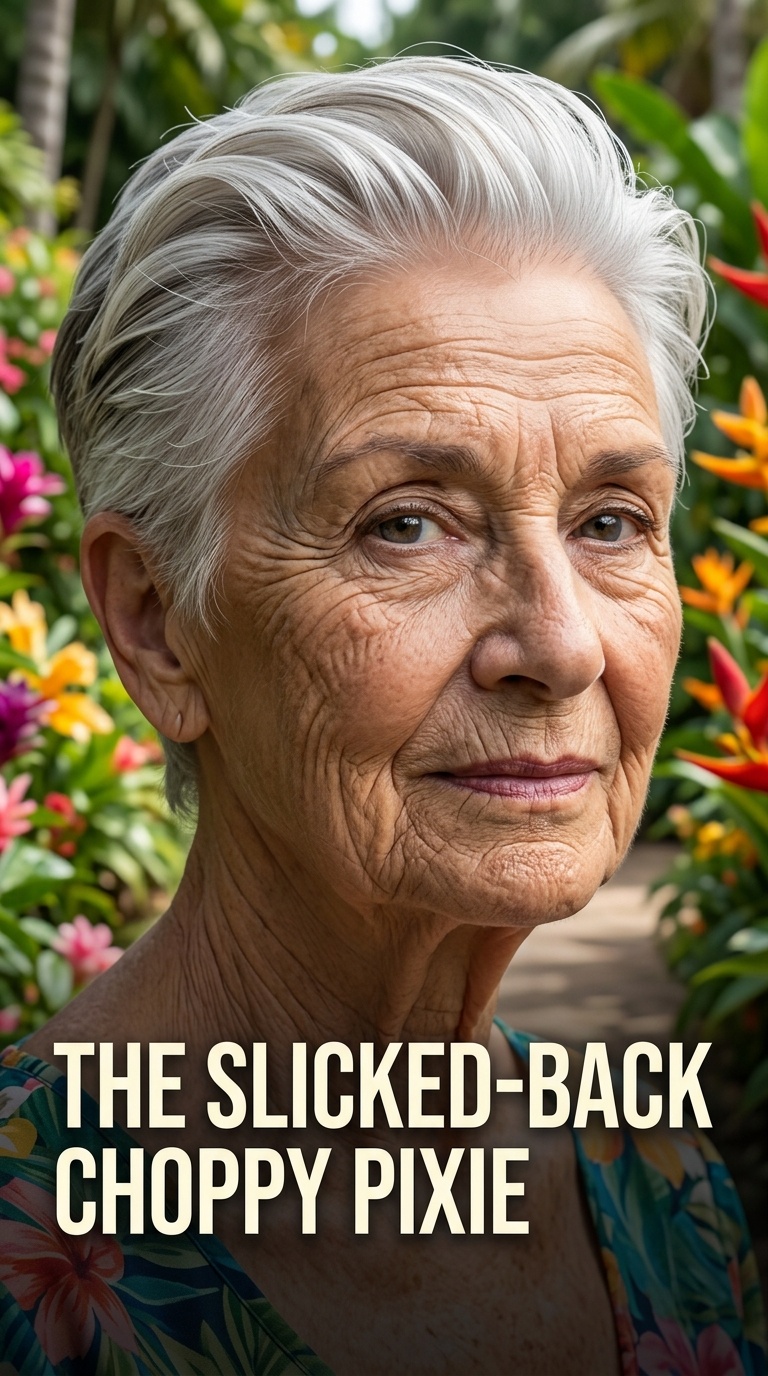 The Slicked-Back Choppy Pixie