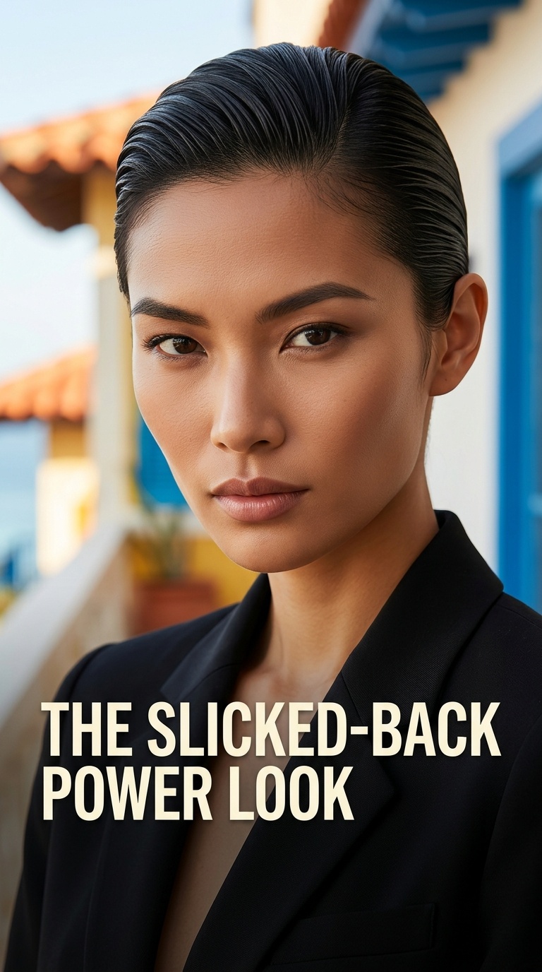 The Slicked-Back Power Look