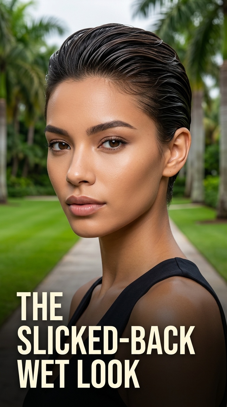 The Slicked-Back Wet Look