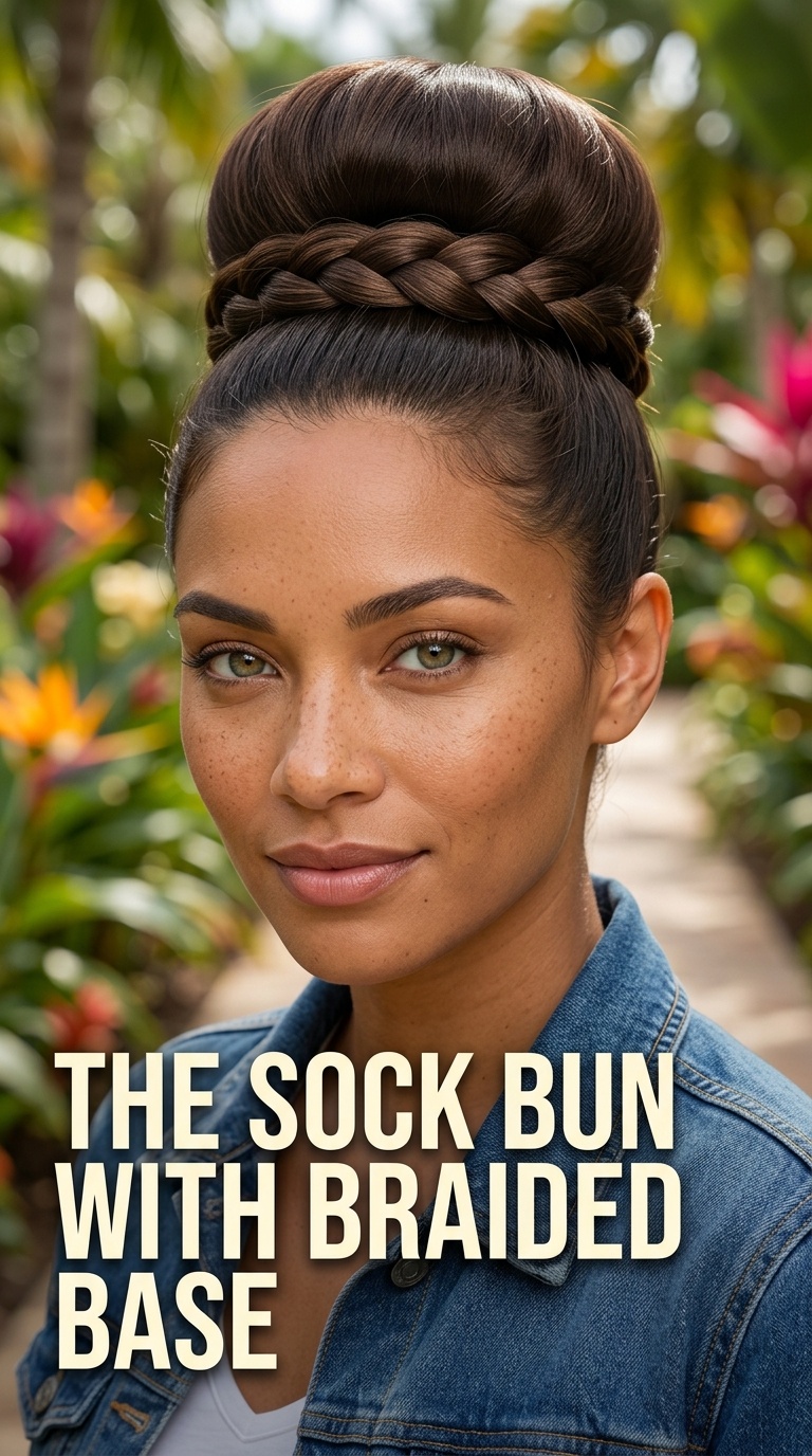 The Sock Bun with Braided Base