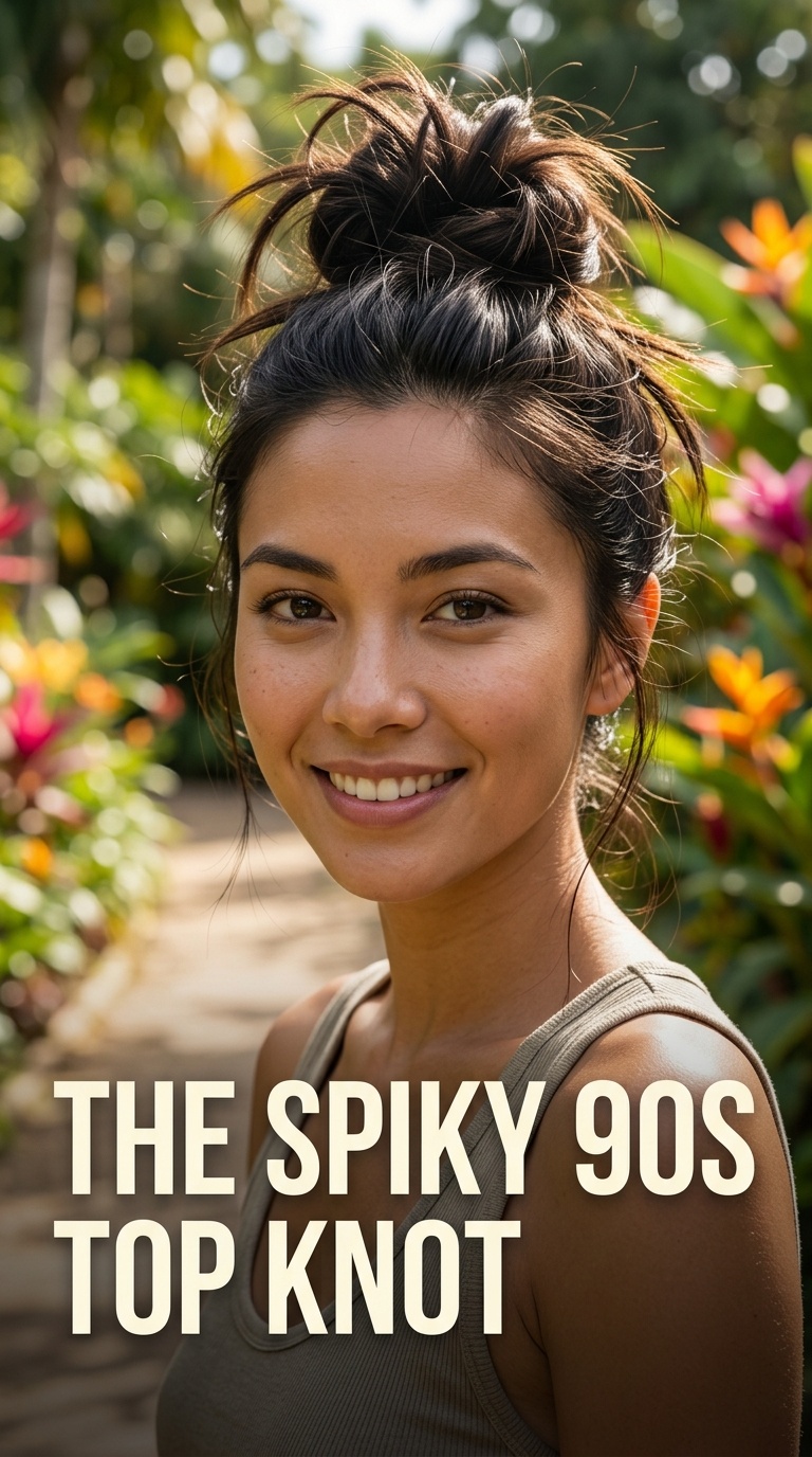The Spiky 90s Top Knot