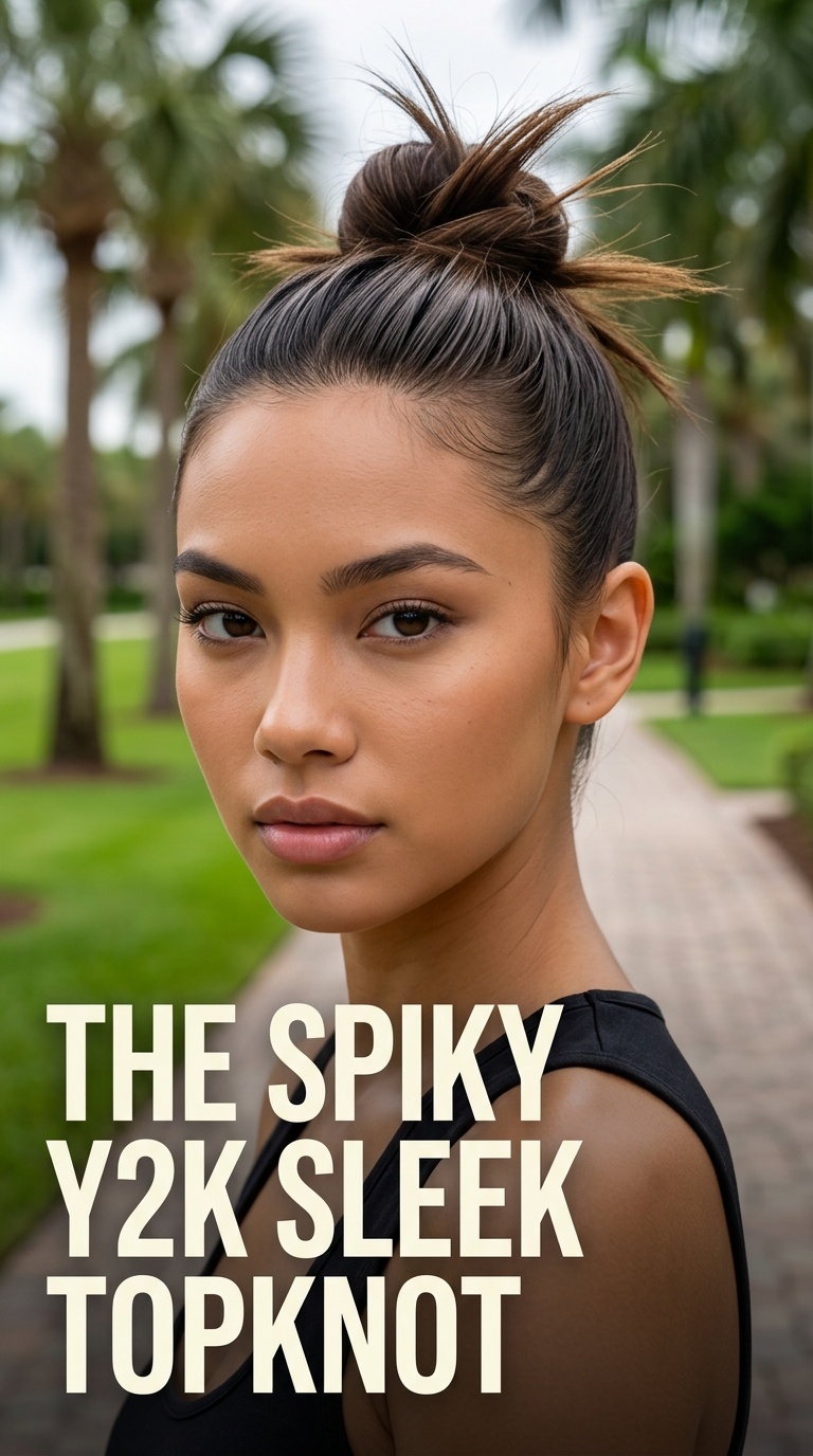 The Spiky Y2K Sleek Topknot