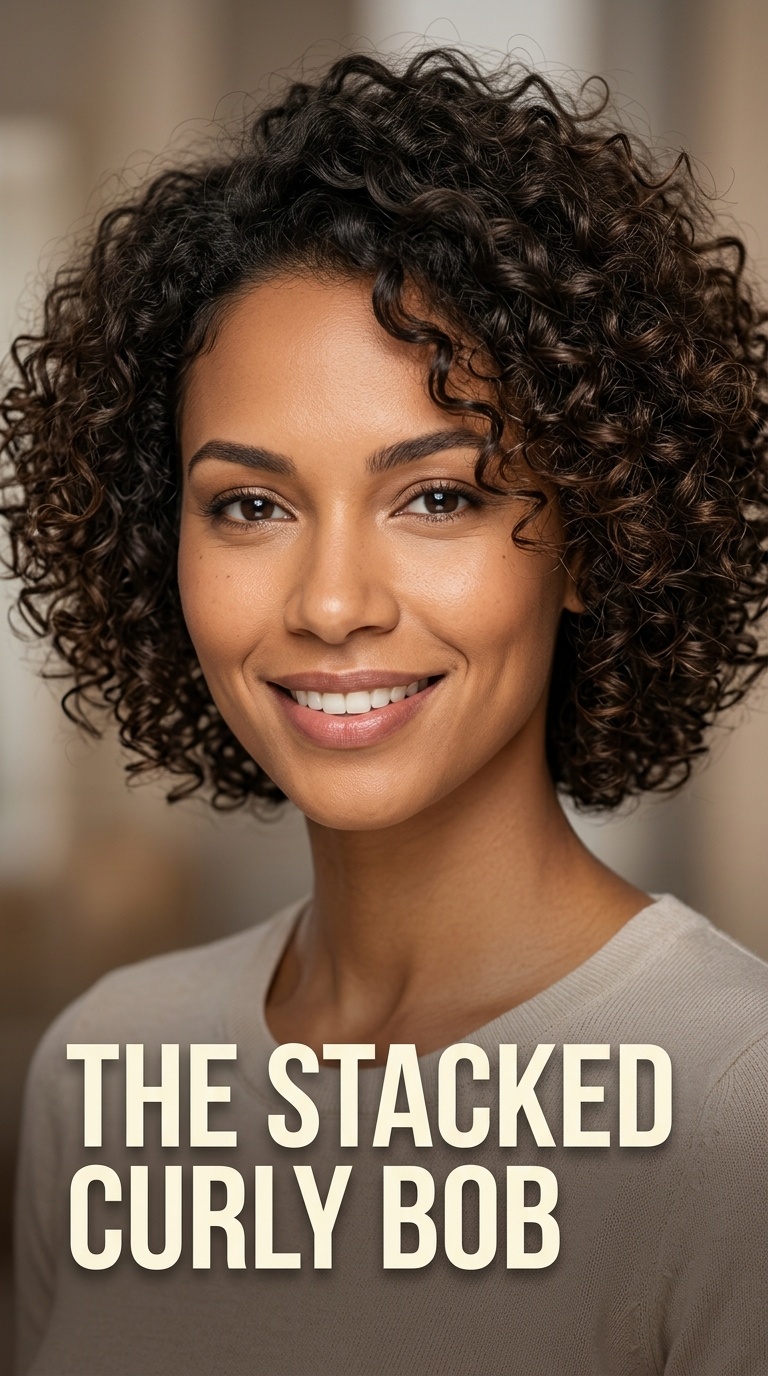The Stacked Curly Bob