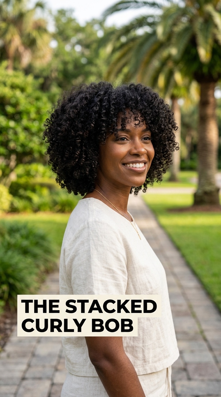 The Stacked Curly Bob