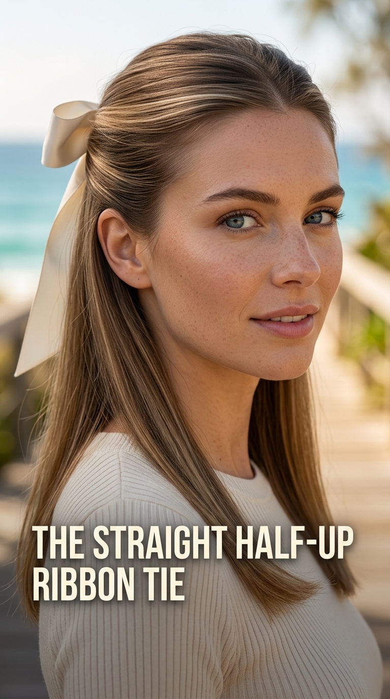 The Straight Half-Up Ribbon Tie