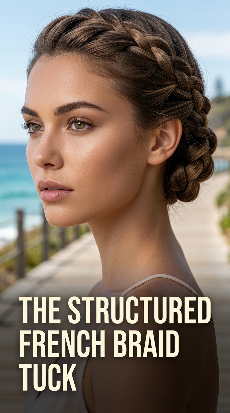 The Structured French Braid Tuck