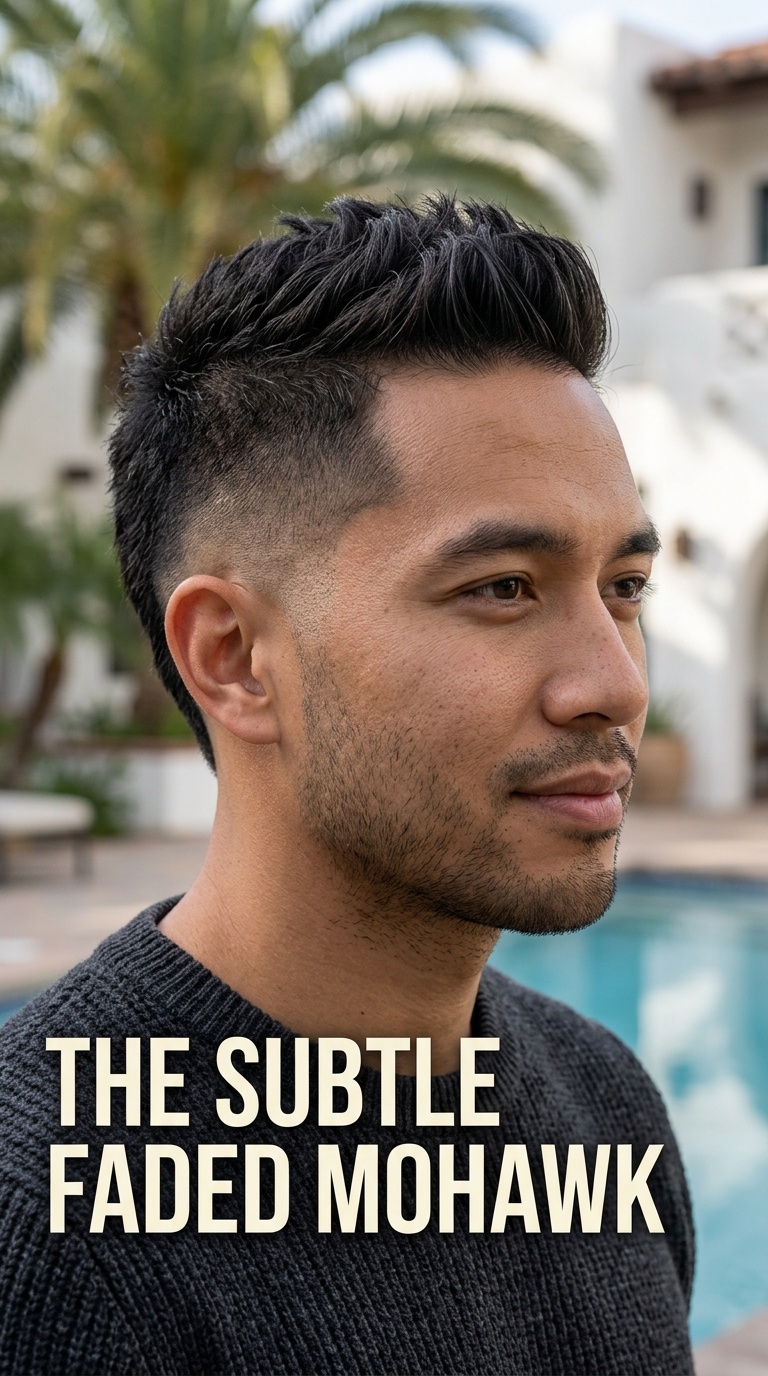 The Subtle Faded Mohawk