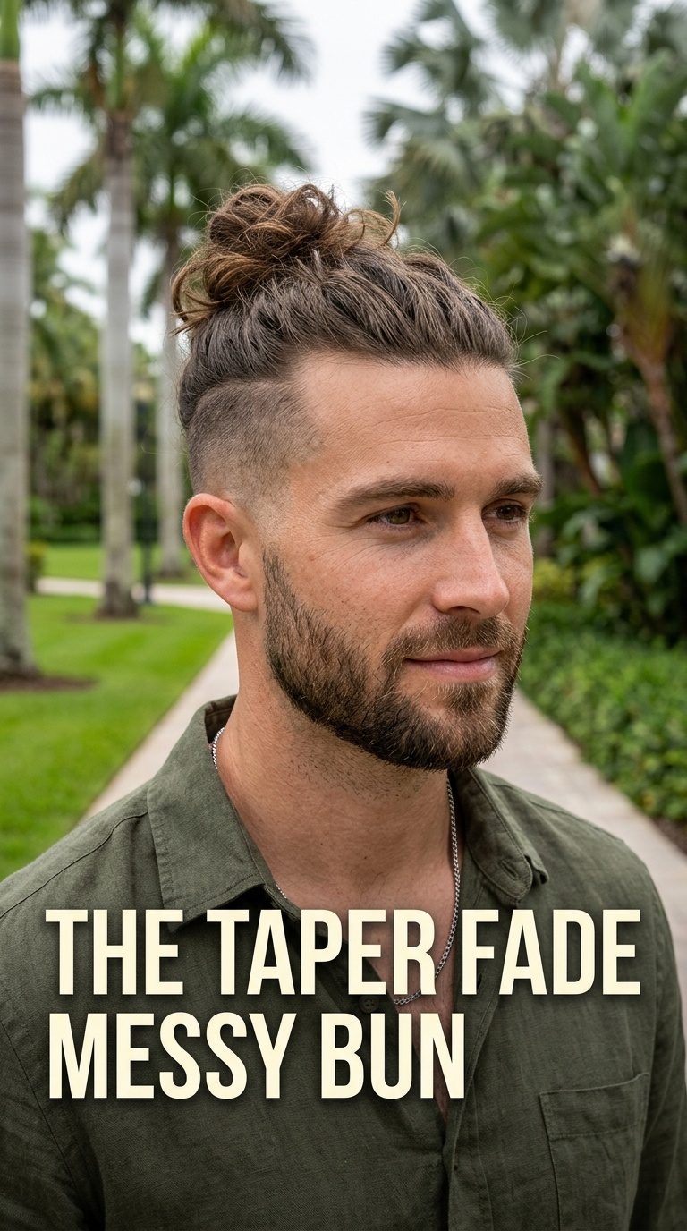 The Taper Fade Messy Bun