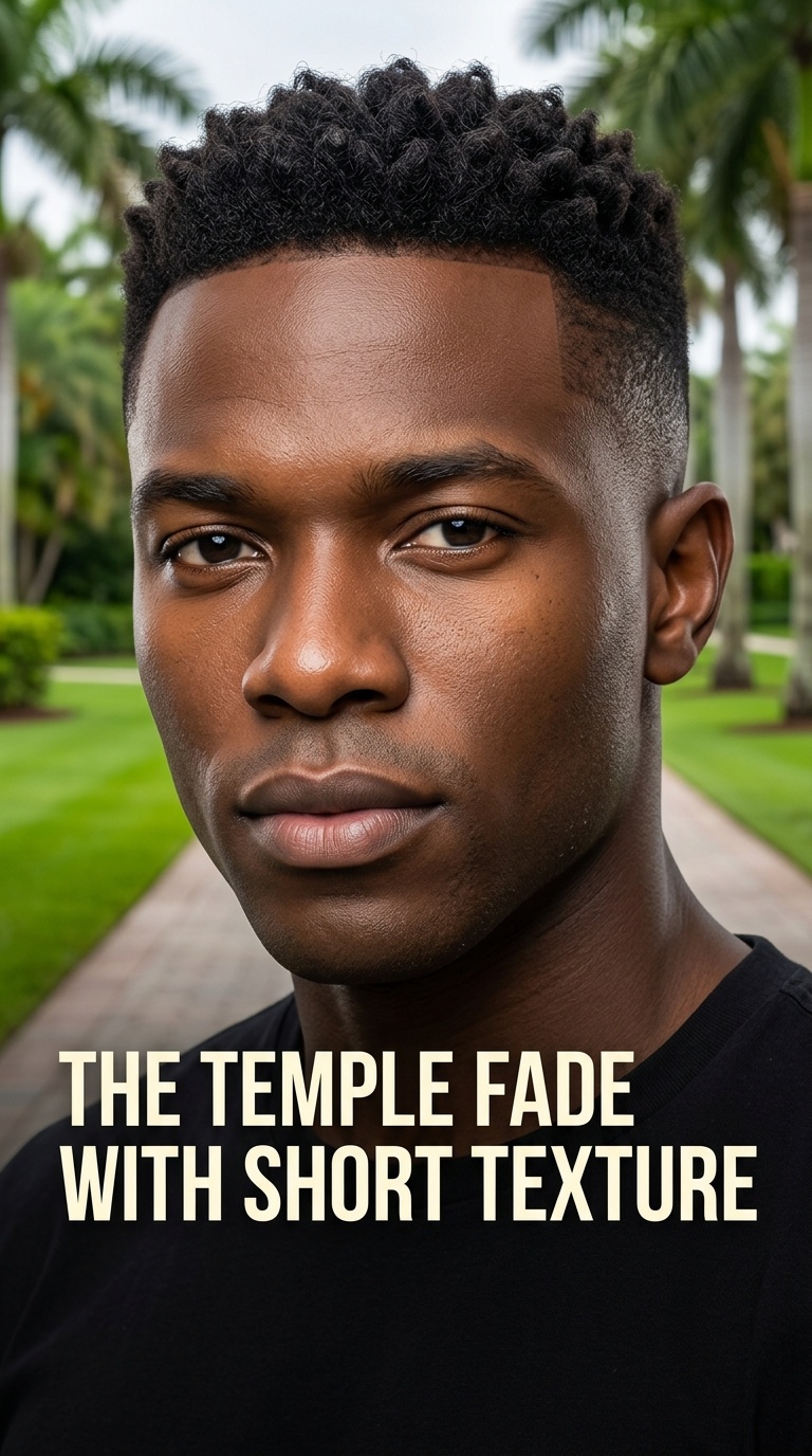 The Temple Fade with Short Texture