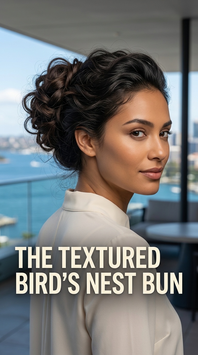 The Textured Bird’s Nest Bun