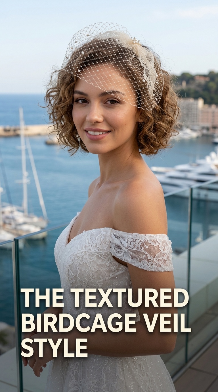 The Textured Birdcage Veil Style