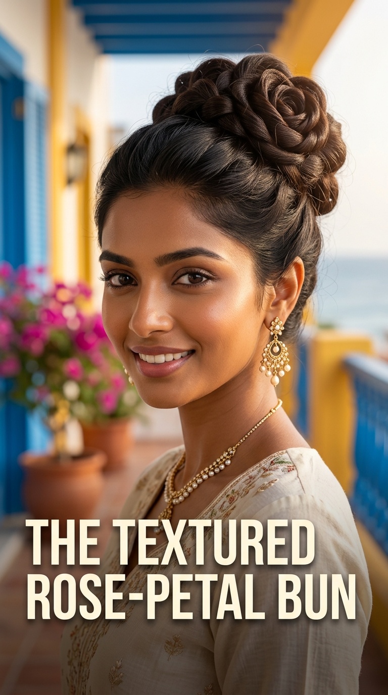The Textured Rose-Petal Bun
