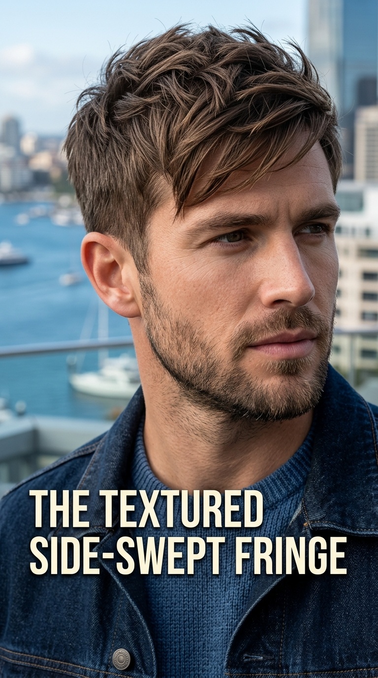 The Textured Side-Swept Fringe