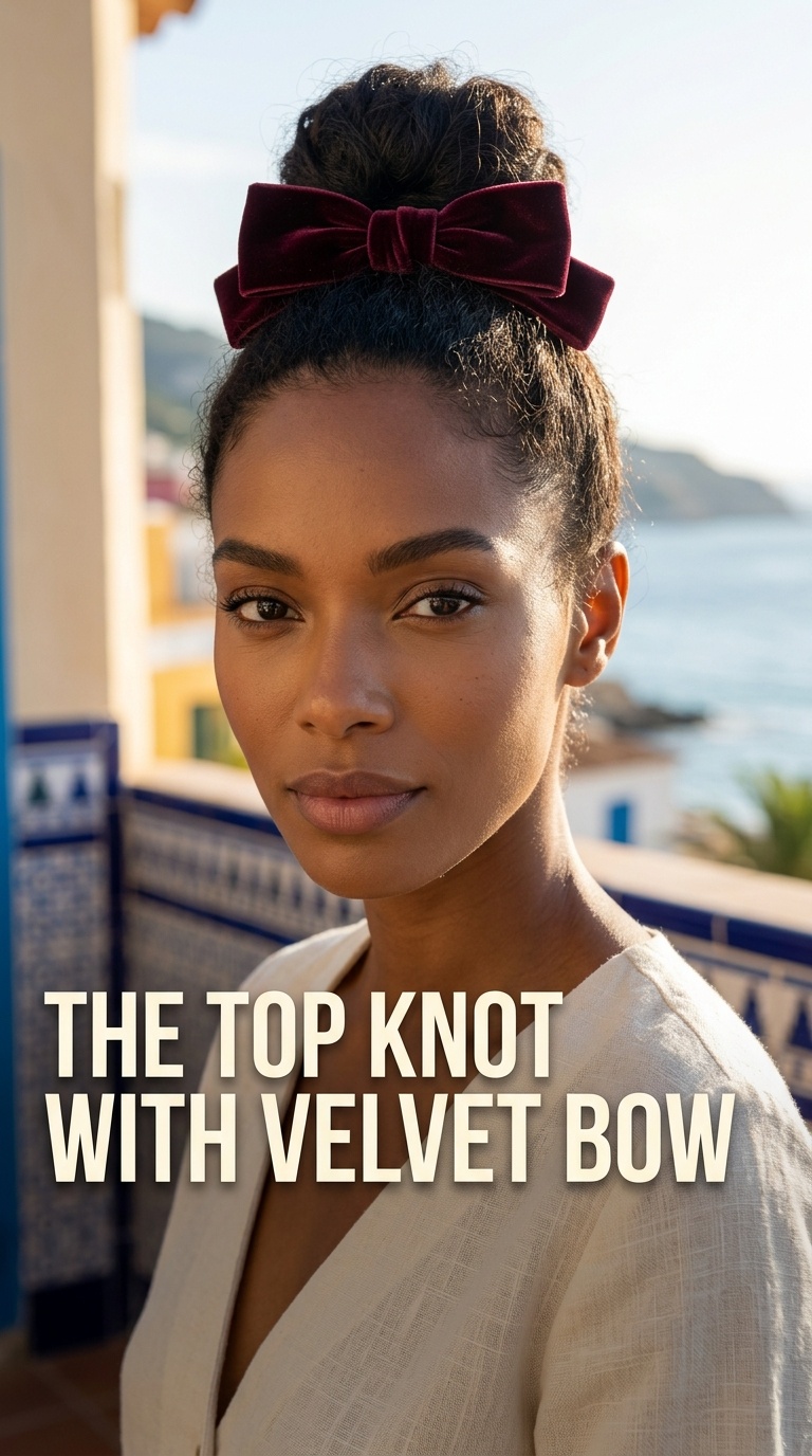 The Top Knot with Velvet Bow