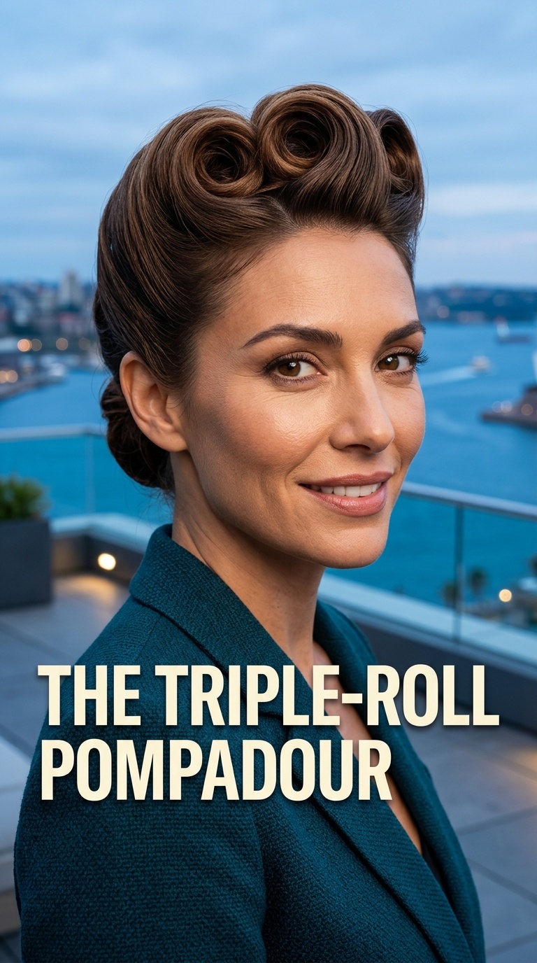 The Triple-Roll Pompadour