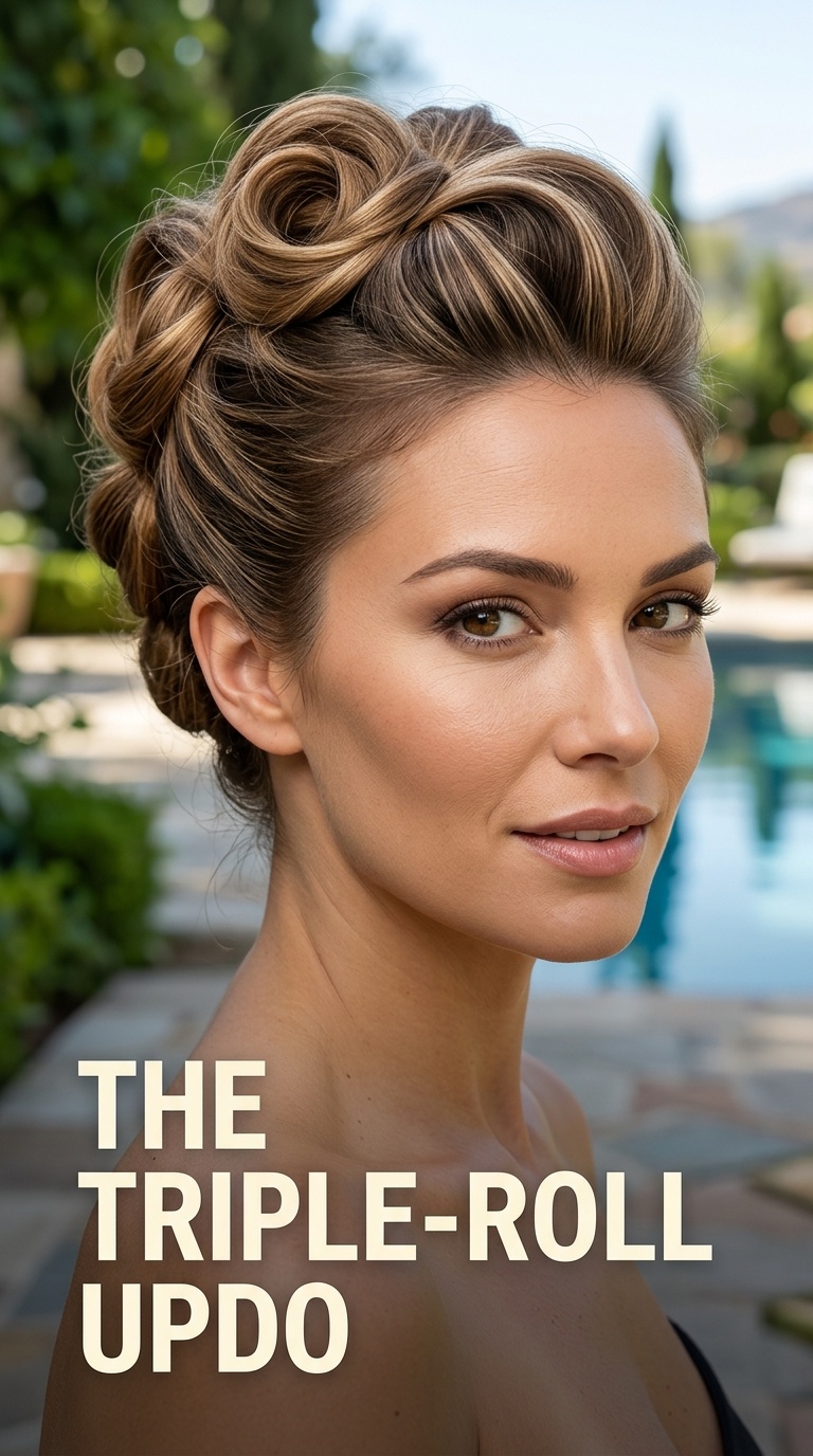 The Triple-Roll Updo