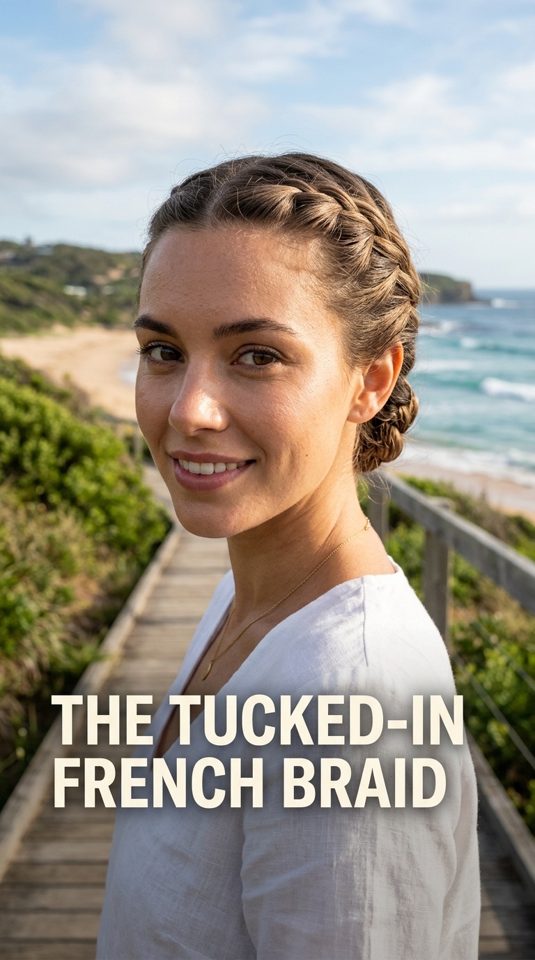 The Tucked-In French Braid