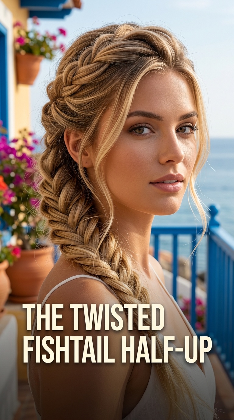 The Twisted Fishtail Half-Up