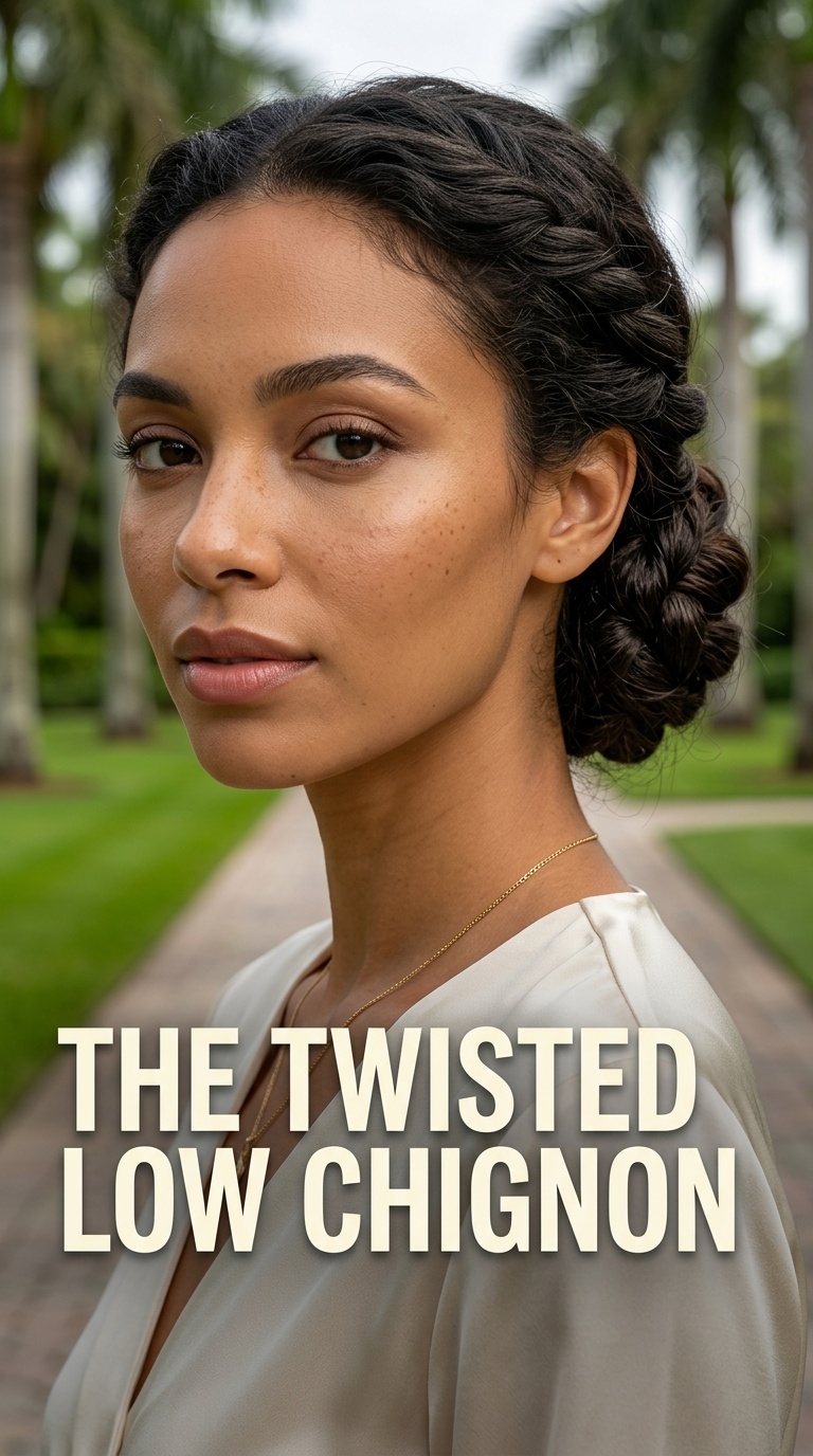 The Twisted Low Chignon