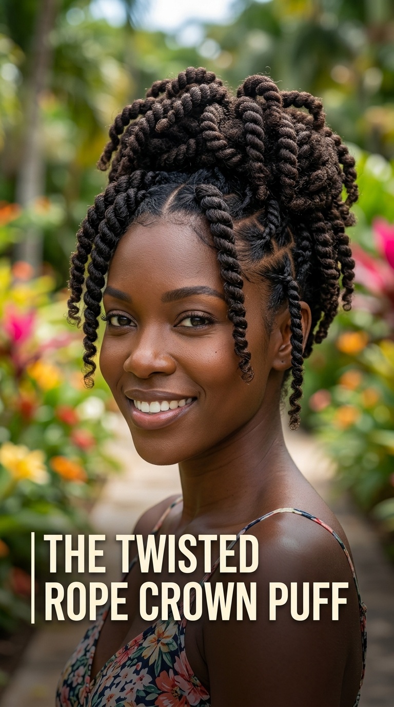 The Twisted Rope Crown Puff