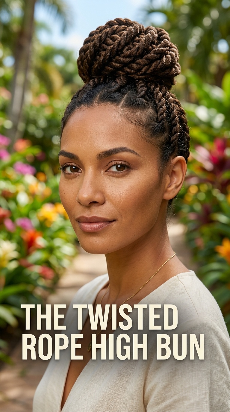 The Twisted Rope High Bun