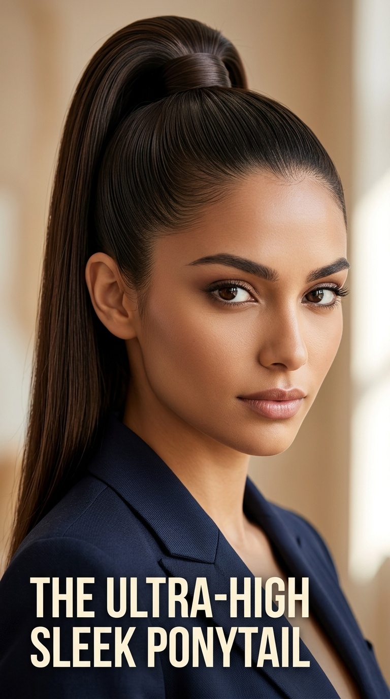 The Ultra-High Sleek Ponytail