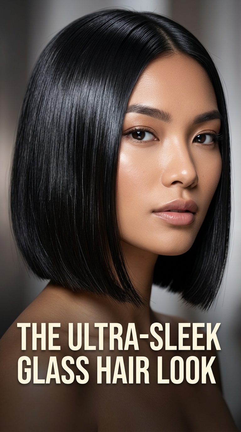 The Ultra-Sleek Glass Hair Look
